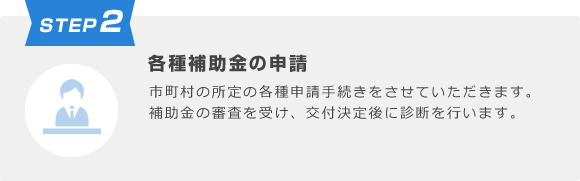 STEP2 各種補助金の申請